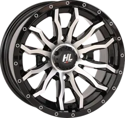 HL21 Front Rear Wheel Gloss Black Machined 14x7 4/137 4+3 10mm
