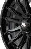 HL21 Front Rear Wheel Gloss Black 14x7 4/137 4+3 10mm