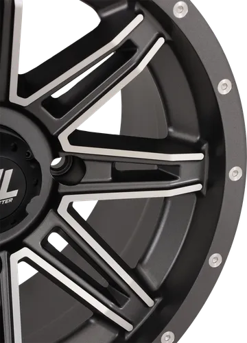 HL22 Front Rear Wheel Gloss Black Machined 14x7 4/156 4+3 +10mm
