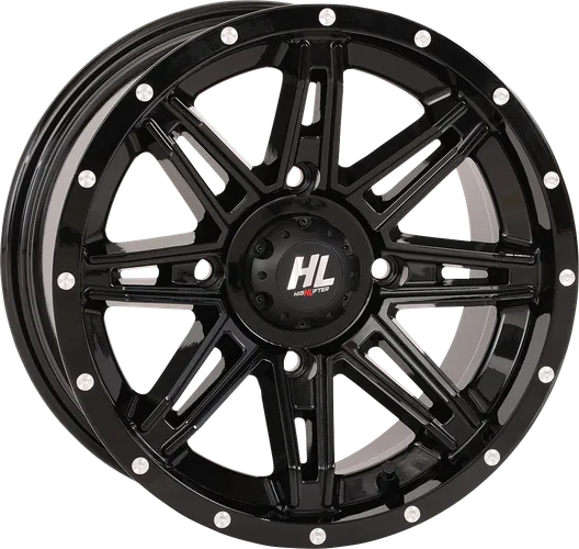 HL22 Front Rear Wheel Gloss Black 14x7 4/137 4+3 +10mm