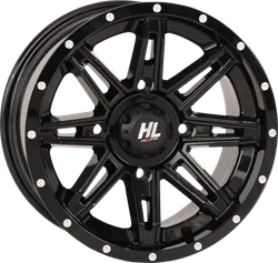 HL22 Front Rear Wheel Gloss Black 14x7 4/137 4+3 +10mm