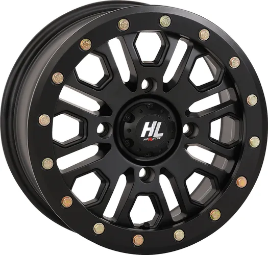 HL23 Front Rear Wheel Matte Black 14x7 4/156 5+2 +38mm
