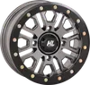HL23 Front Rear Wheel Gun Metal Gray 14x7 4/137 5+2 +38mm