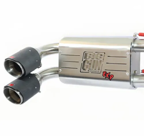 Big Gun Explorer SS Dual Exhaust Pipe Slip On CF End Cap