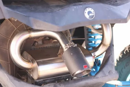 Big Gun Explorer SS Exhaust Muffler Pipe Slip On CF End Cap