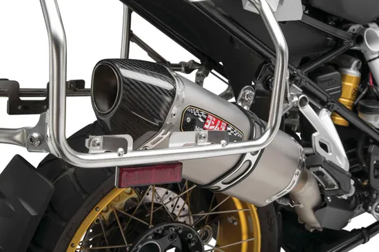 Yosh R-77 Street Slip On SS Exhaust Pipe Works BMW R1200GS R1250GS