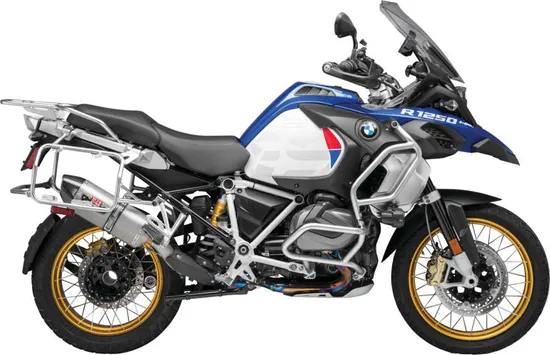 Yosh R-77 Street Slip On SS Exhaust Pipe Works BMW R1200GS R1250GS