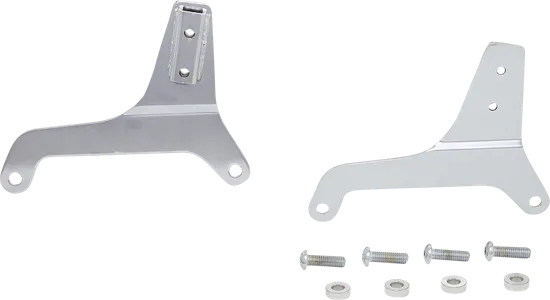 DS Chrome Steel Bolt On Sissy Bar Side Plate Pair