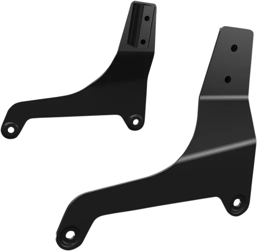DS Black Steel Bolt On Sissy Bar Side Plate Pair