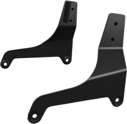 DS Black Steel Bolt On Sissy Bar Side Plate Pair
