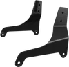 DS Black Steel Bolt On Sissy Bar Side Plate Pair