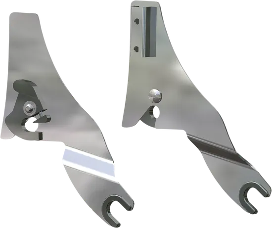 DS Chrome Steel Quick Release Sissy Bar Side Plate Pair