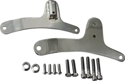 DS Chrome Steel Bolt On Sissy Bar Side Plate Pair