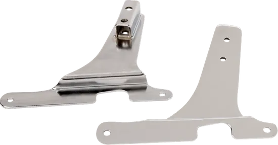 DS Chrome Steel Bolt On Sissy Bar Side Plate Pair