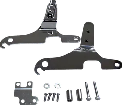 DS Chrome Steel Bolt On Sissy Bar Side Plate Pair