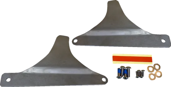 DS Chrome Steel Bolt On Sissy Bar Side Plate Pair 1
