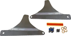 DS Chrome Steel Bolt On Sissy Bar Side Plate Pair