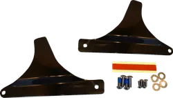 DS Black Steel Bolt On Sissy Bar Side Plate Pair