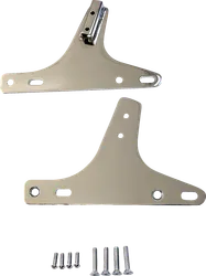 DS Chrome Steel Bolt On Sissy Bar Side Plate Pair