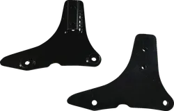 DS Black Steel Bolt On Sissy Bar Side Plate Pair