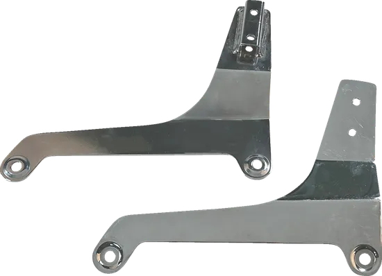 DS Chrome Steel Bolt On Sissy Bar Side Plate Pair 1