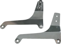 DS Chrome Steel Bolt On Sissy Bar Side Plate Pair