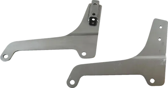 DS Chrome Steel Bolt On Sissy Bar Side Plate Pair 1