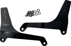 DS Black Steel Bolt On Sissy Bar Side Plate Pair