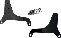 DS Black Steel Bolt On Sissy Bar Side Plate Pair