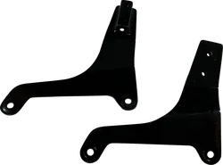 DS Black Steel Bolt On Sissy Bar Side Plate Pair