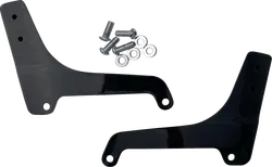 DS Black Steel Bolt On Sissy Bar Side Plate Pair