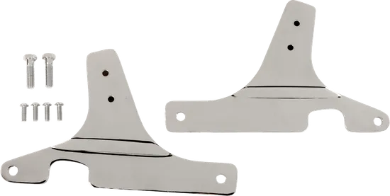 DS Chrome Steel Bolt On Sissy Bar Side Plate Pair