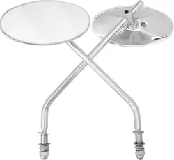 Harddrive Chrome Oval Long Stem Side Mirror