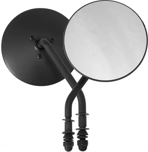 Harddrive Black 4in Right Round Side Mirror 1