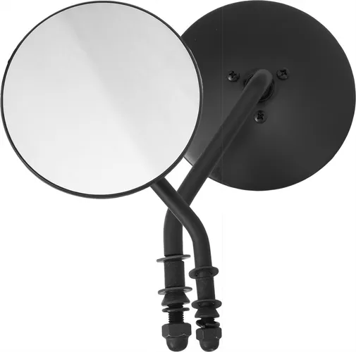 Harddrive Black 4in Left Round Side Mirror