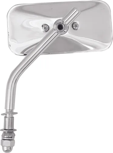 Harddrive Chrome Rectangular Side Mirror