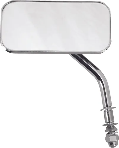 Harddrive Chrome Rectangular Side Mirror