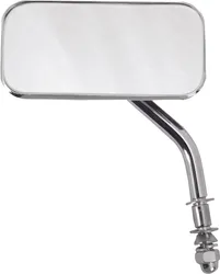 Harddrive Chrome Rectangular Side Mirror