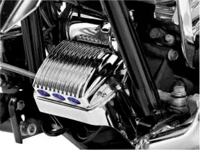 Kuryakyn Chrome Voltage Regulator Cover 2pc Vented