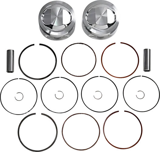JE Piston Kit Rings Pins Round 2mm OB 94mm Bore 11.5:1