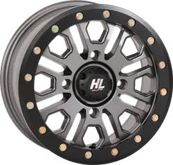 HL23 Front Rear Wheel Gun Metal Gray 15x7 4/137 5+2 +38mm
