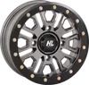 HL23 Front Rear Wheel Gun Metal Gray 15x7 4/137 5+2 +38mm