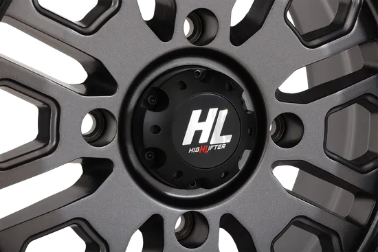 HL23 Front Rear Wheel Gun Metal Gray 15x7 4/156 5+2 +38mm