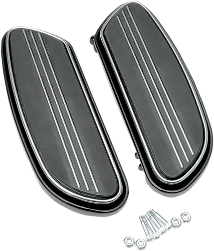 DS Black Steel Front Driver Sweeper Floorboard Pair