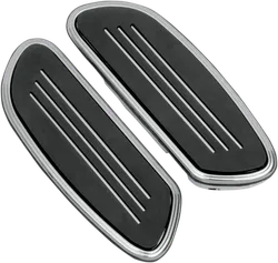 DS Chrome Steel Passenger Sweeper Floorboard Pair