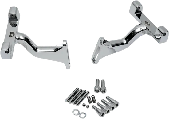 DS Chrome Raised Passenger Dresser Floorboard Bracket Mount Kit