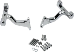 DS Chrome Raised Passenger Dresser Floorboard Bracket Mount Kit