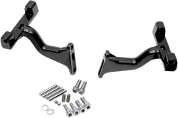 DS Black Raised Passenger Dresser Floorboard Bracket Mount Kit