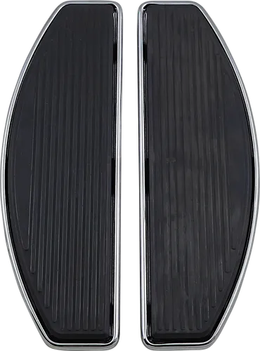 DS Blossy Black Billet Aluminum Driver Floorboard Pair
