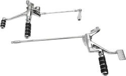 Chrome Forward Control Kit w/ Pegs Extended +2"